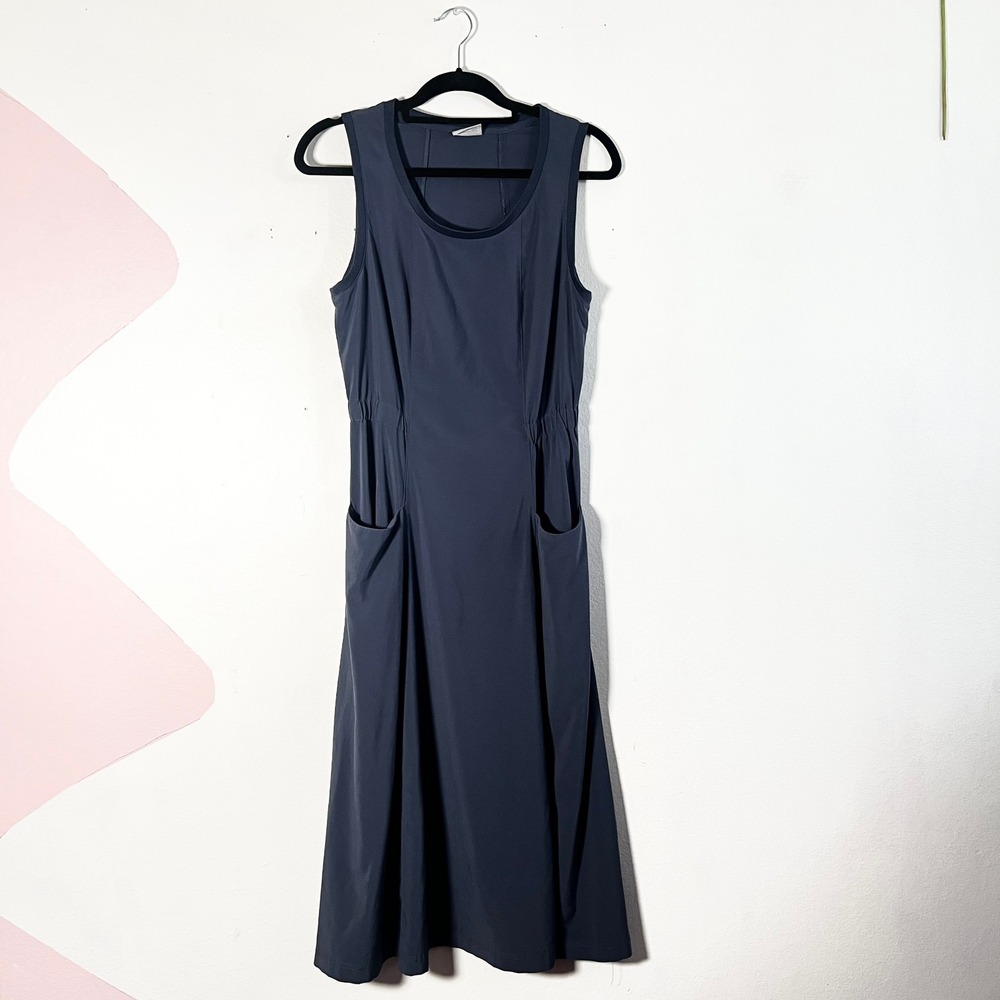 Columbia Midi Dress Women's Small Blue Pockets Hiking Travel